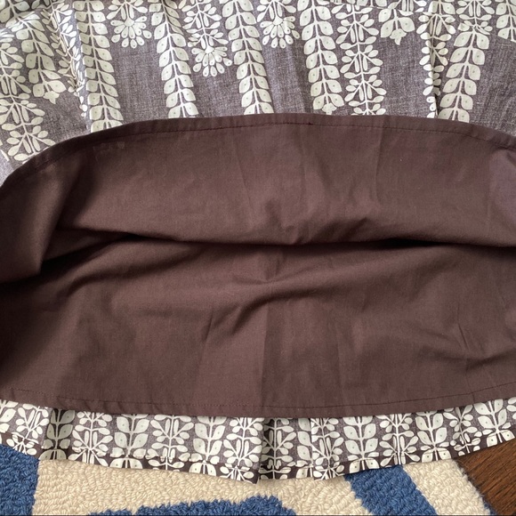 🍂 TOP SECRET BROWN WHITE FLORAL PLEATED HIGH WAIST SKIRT! - Picture 8 of 10